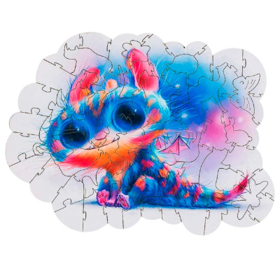 Деревянный пазл Монстрик Дэни 65 деталей Melograno MPZCA19-M 1